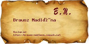 Brausz Madléna névjegykártya
